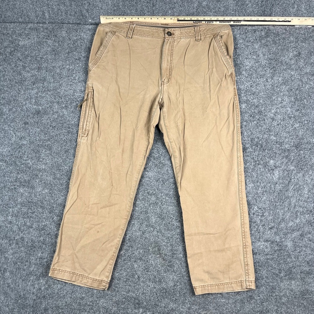 Bass‎ Cargo Pants Mens Size 38x30 Khaki Relaxed Fit Utility Casual Workwear